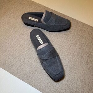 VIVAIA Gray Square-Toe Knot Wool Mules – EU 37 / US 6.5